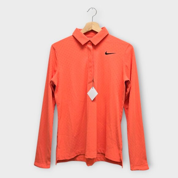 Nike Golf Women's Polo Shirt Tour Dri-Fit Adv (Orange) - Small - Picture 1 of 2